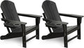 Adirondack Chair Set of 2 - Weather Resistant Folding Patio Seats