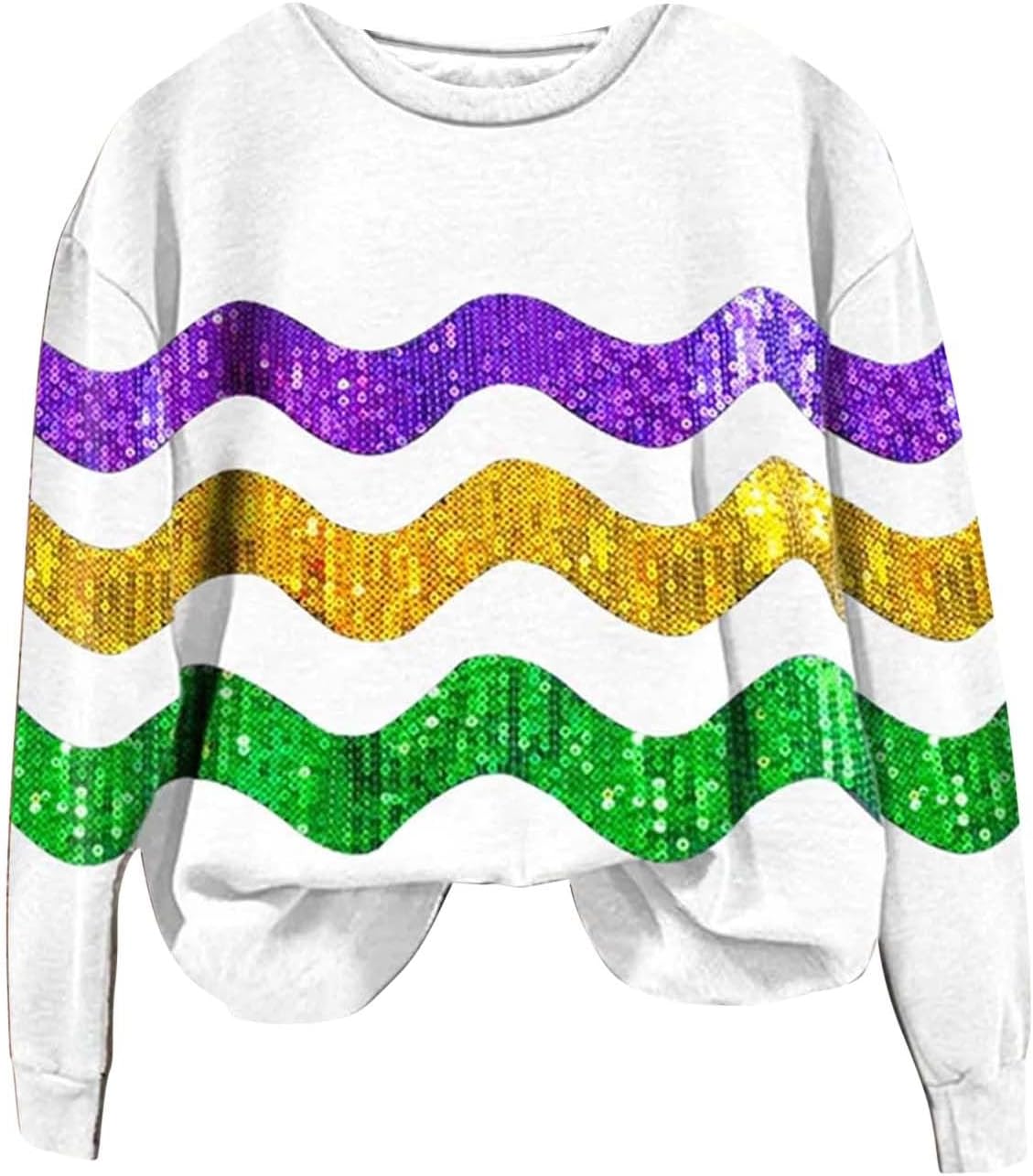 Polka Dot Striped Tie Dye Sweatshirt - Trendy Style!