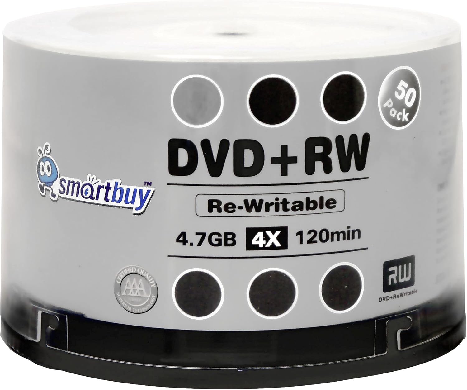 Smartbuy 200 Pack Blank DVD+RW 4X 4.7GB Rewritable Media Discs