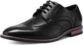 Classic Wingtip Oxford Shoes for Men - Comfortable Lace Up Dress