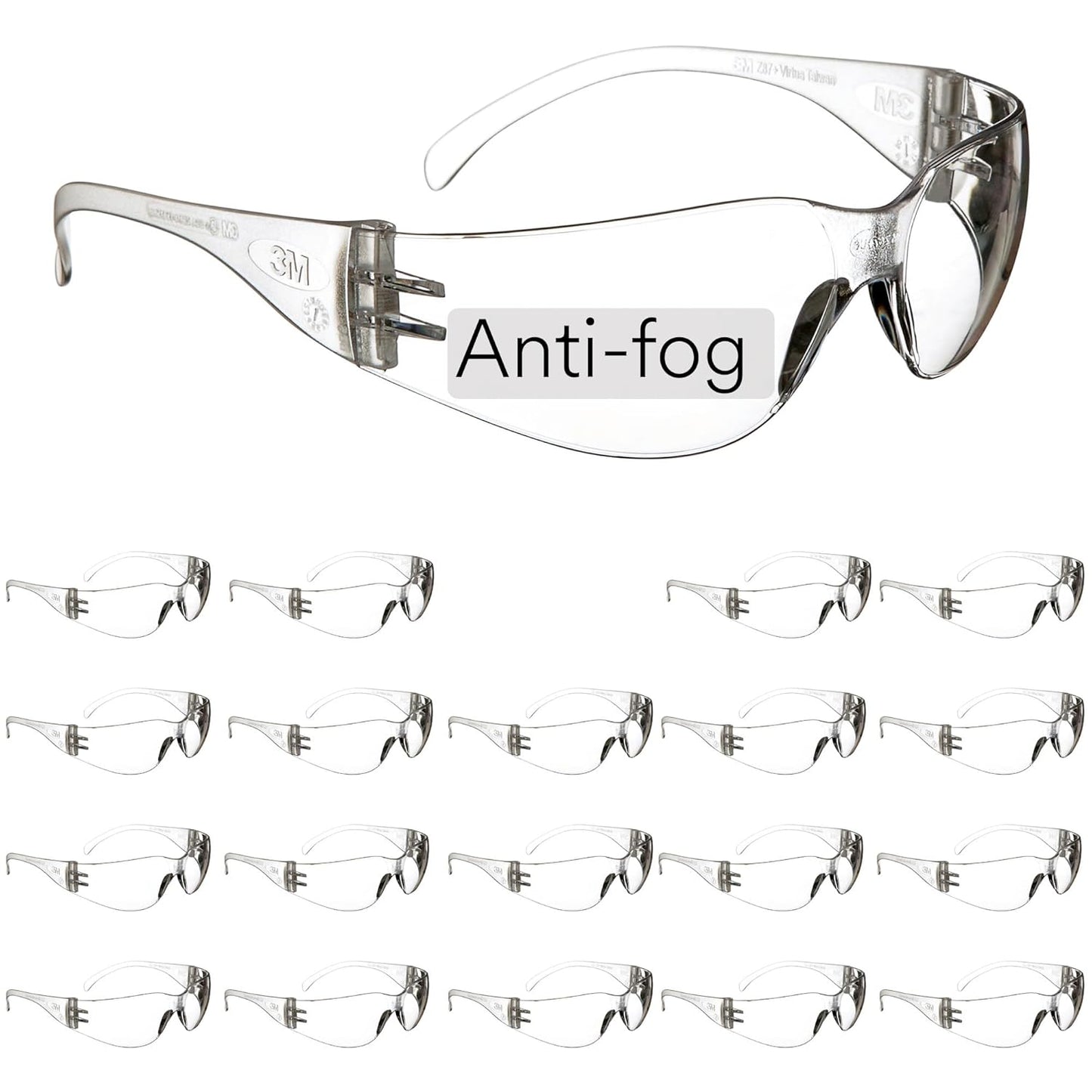 3M Virtua Safety Glasses - Lightweight, Anti-Fog, ANSI Z87 Compliant