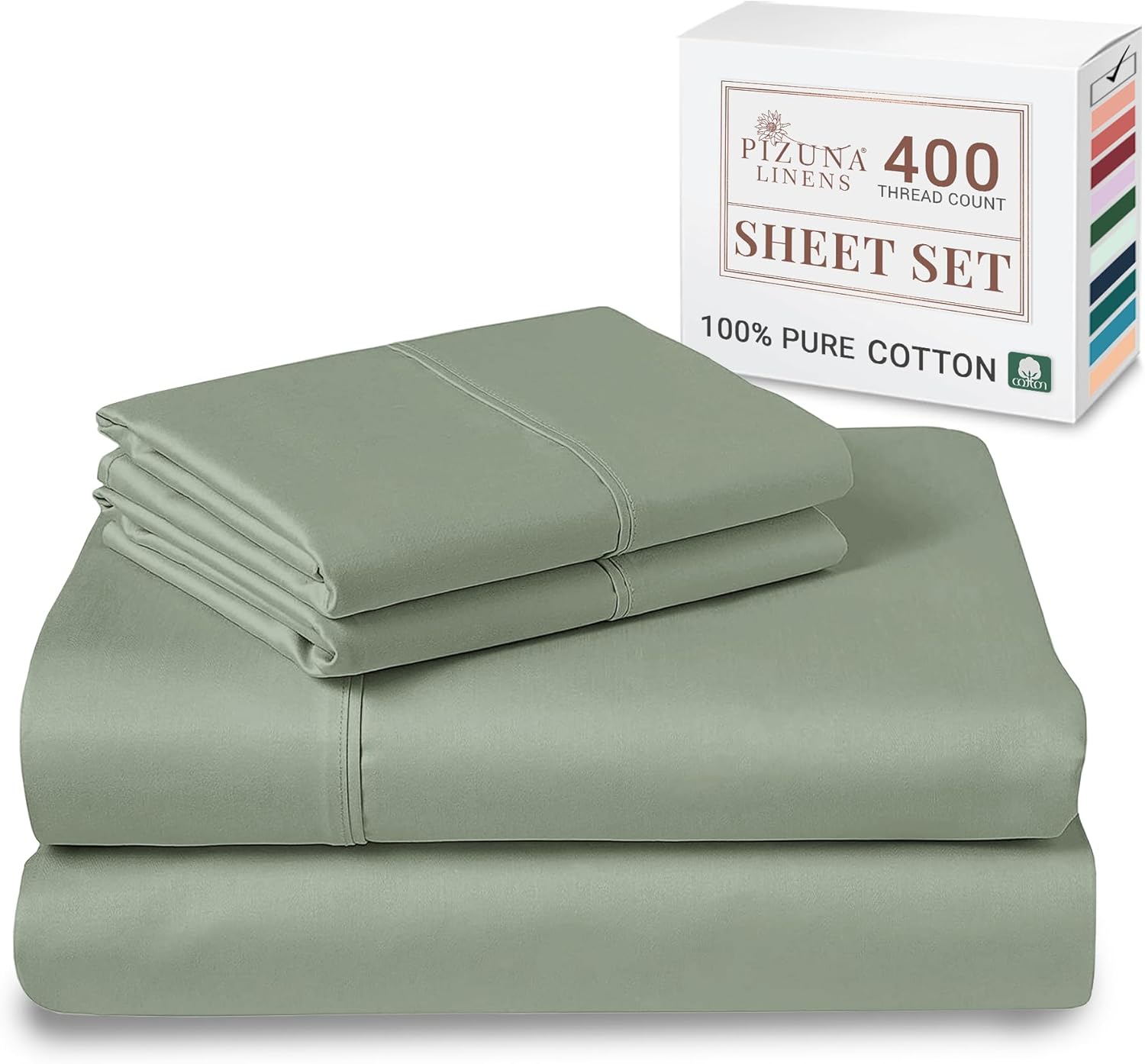 Pizuna Pure 100% Cotton King Size Sheets Set for Luxurious Sleep