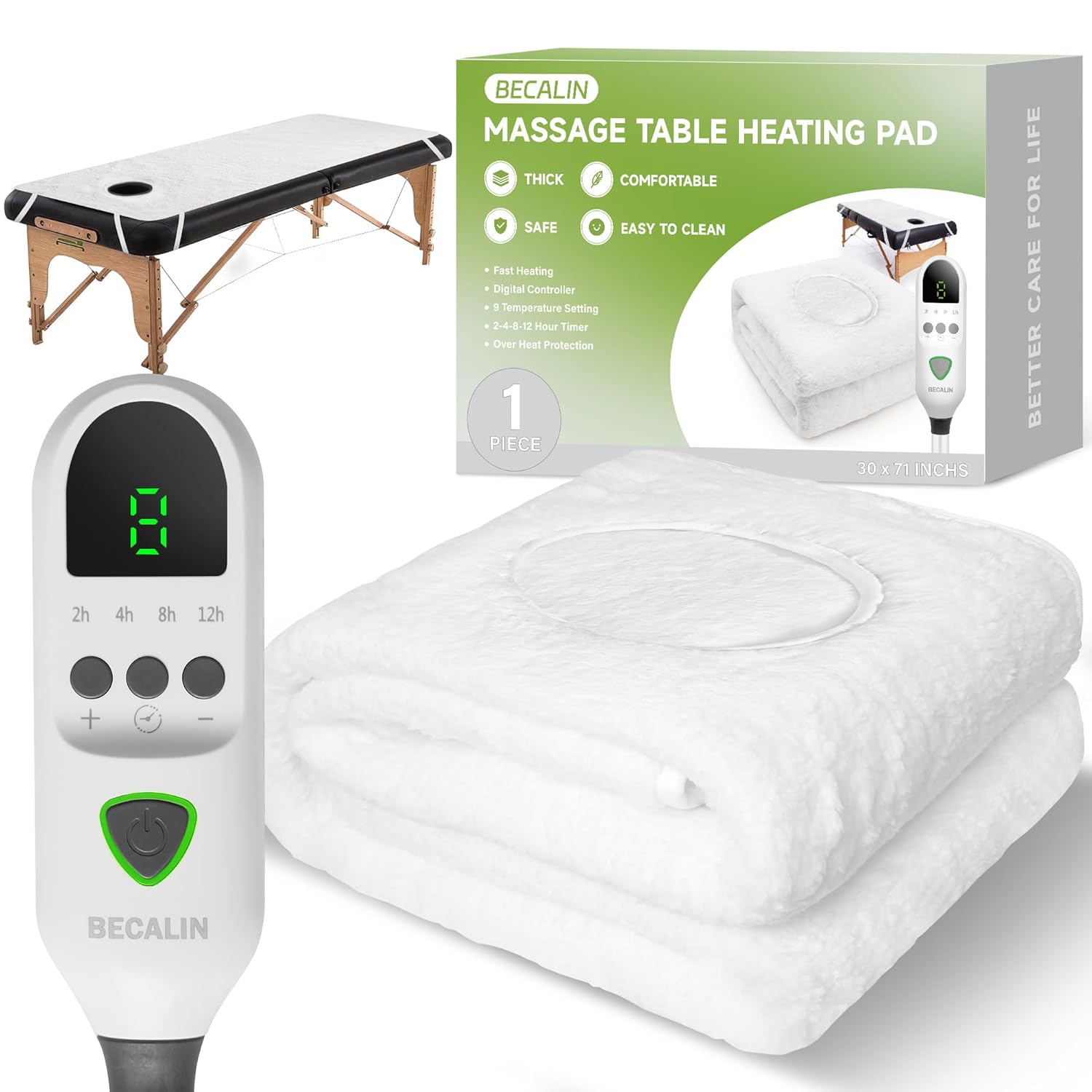 Professional Massage Table Warmer with 9 Heat Settings and Timer