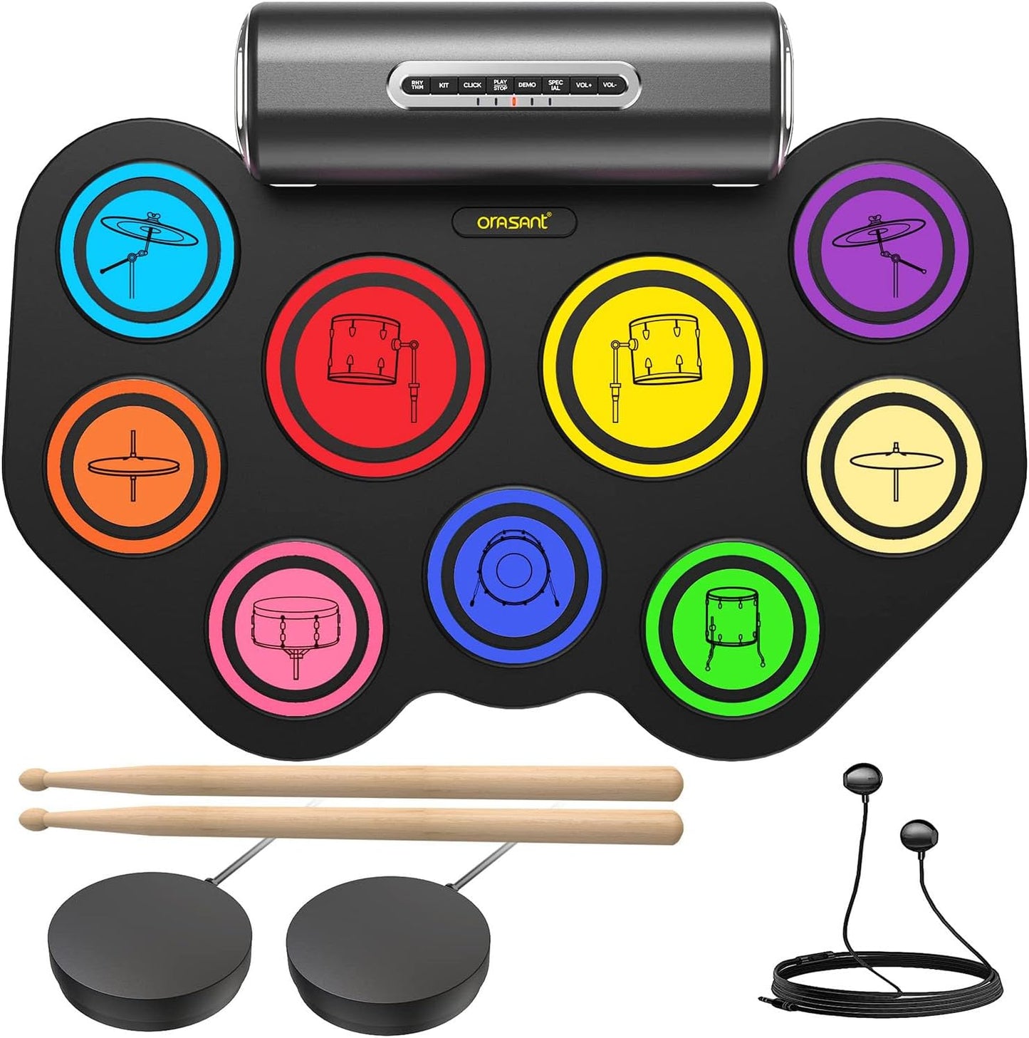 Electronic Drum Set for Kids and Adults with 9 Pads and Speaker