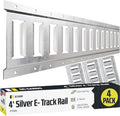 E Track Tie Down Rail Kit 4ft (4 Pack) - Heavy Duty Galvanized Steel