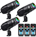 Tarpop 3 Pcs Disco Spotlights - Bright RGBW Mirror Pinspot Lights