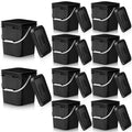 3.5 Gallon Square Food Grade Bucket with Lid 10-Pack (Black)