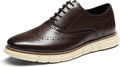 Bruno Marc Men's Crossflex Dress Sneakers Wingtip Derby - Lightweight