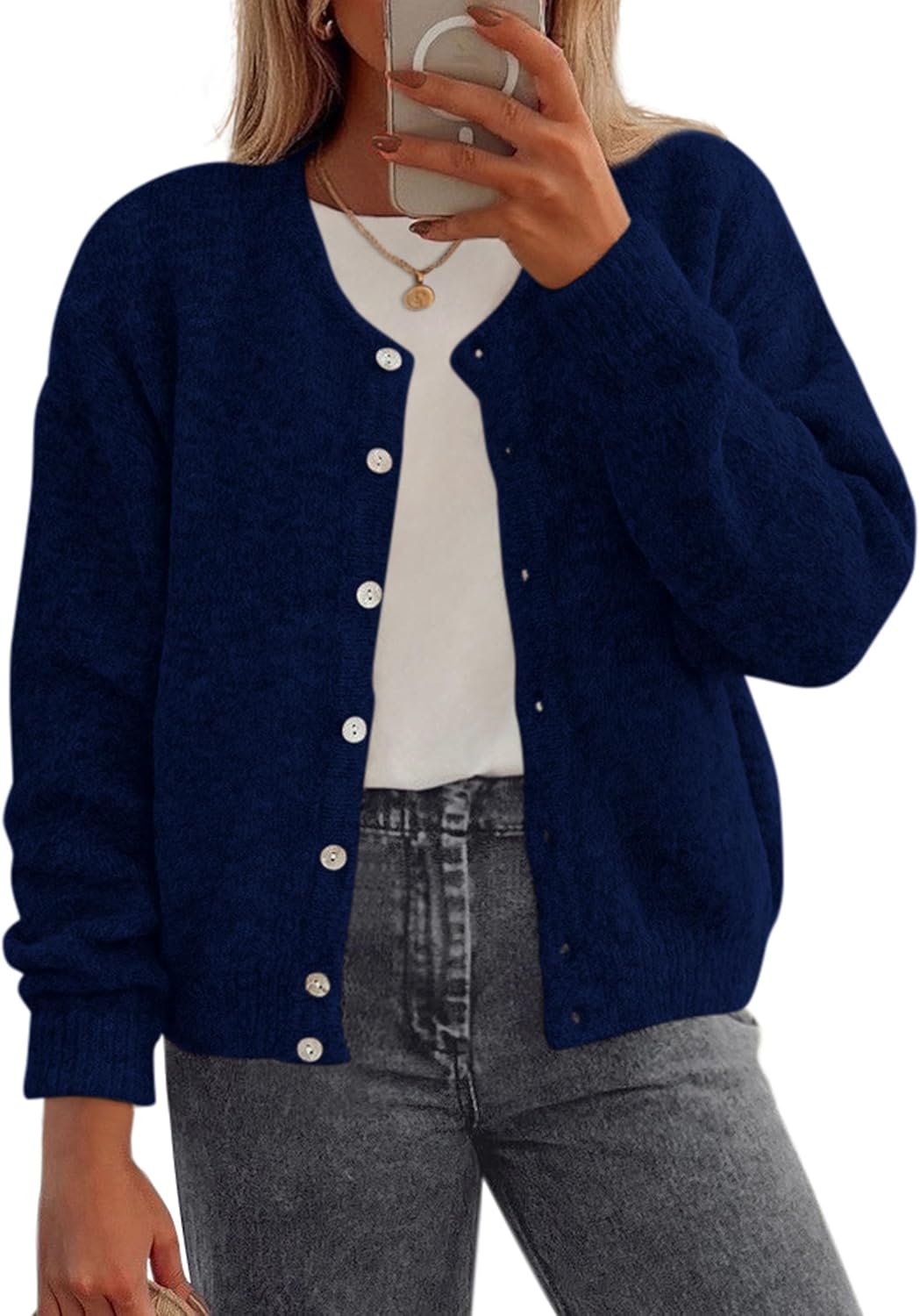 PRETTYGARDEN Fall Long Sleeve Cardigans for Women Trendy Style