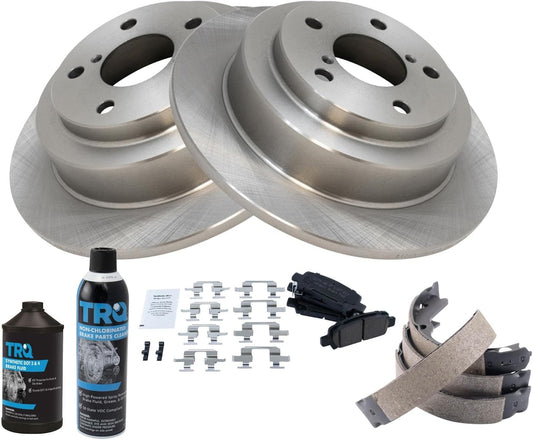 TRQ Rear Brake Pad & Rotor Kit for Subaru Forester & Impreza