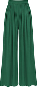 Womens Casual Wide Leg Pants - Comfortable High Waist Palazzo Women's