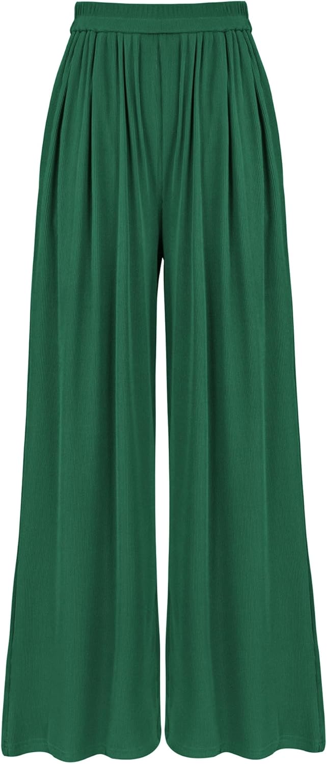 BTFBM Womens Casual Wide Leg Pants for Summer and Fall Wear