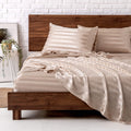 MR&HM Satin Bed Sheets King Size Sheets Set - Silky 4 Pc Luxury