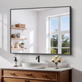 Koonmi Black Framed Bathroom Mirror 30x40 in - Shatterproof HD