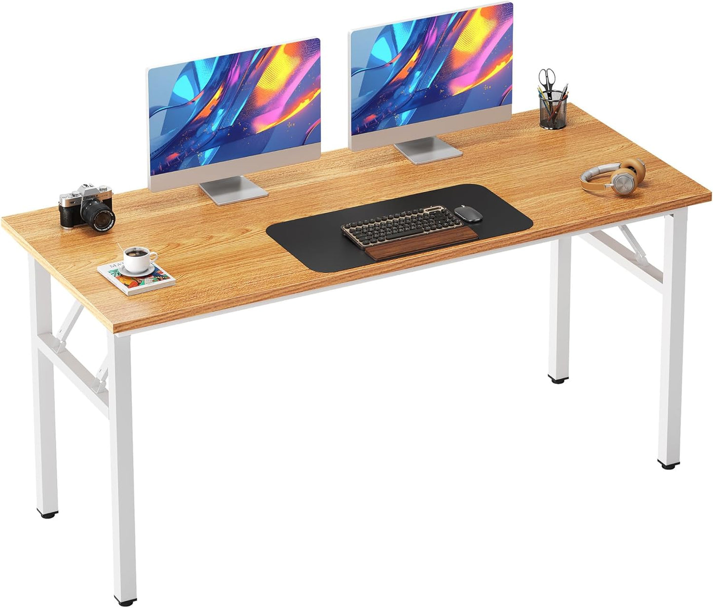 54 inch Folding Desk for Home Office - No Assembly Needed