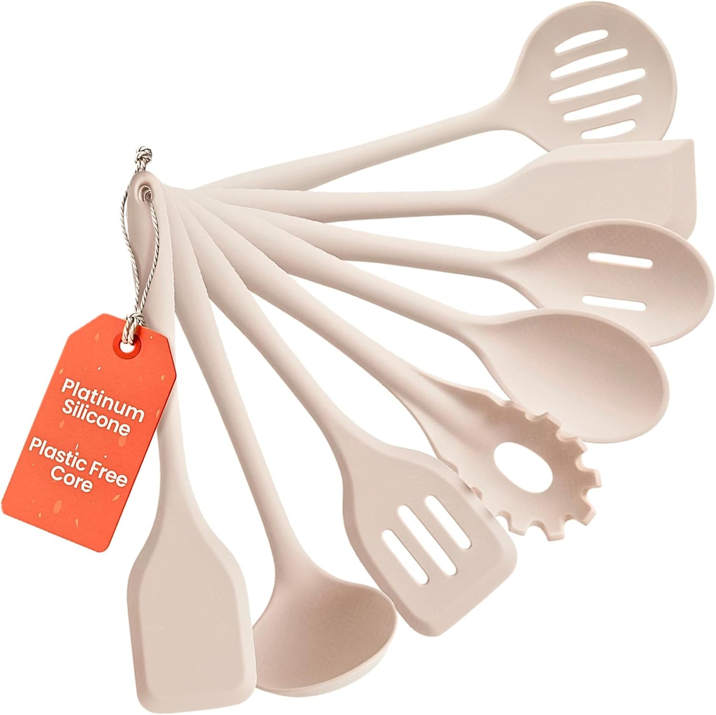 Non-Toxic Platinum Silicone Kitchen Utensil Set of 8 for Cooking