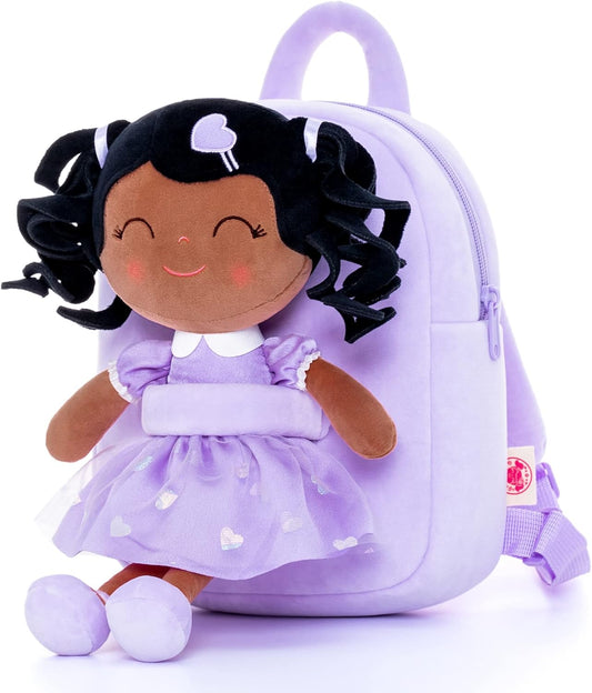 Adorable Toddler Backpack with Plush Doll for Baby Girls Gift