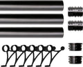 Solid Bar Mount Foot Rail Kit 76 in Length Matt Black Stainless