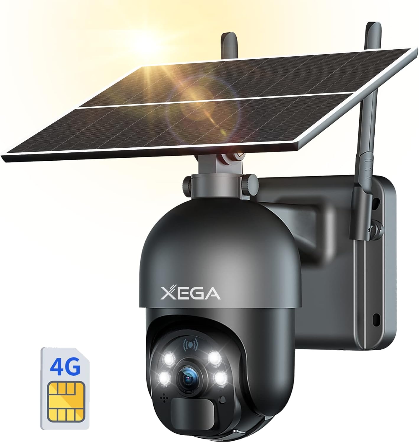 Xega Solar 4G Camera: 2K HD Night Vision