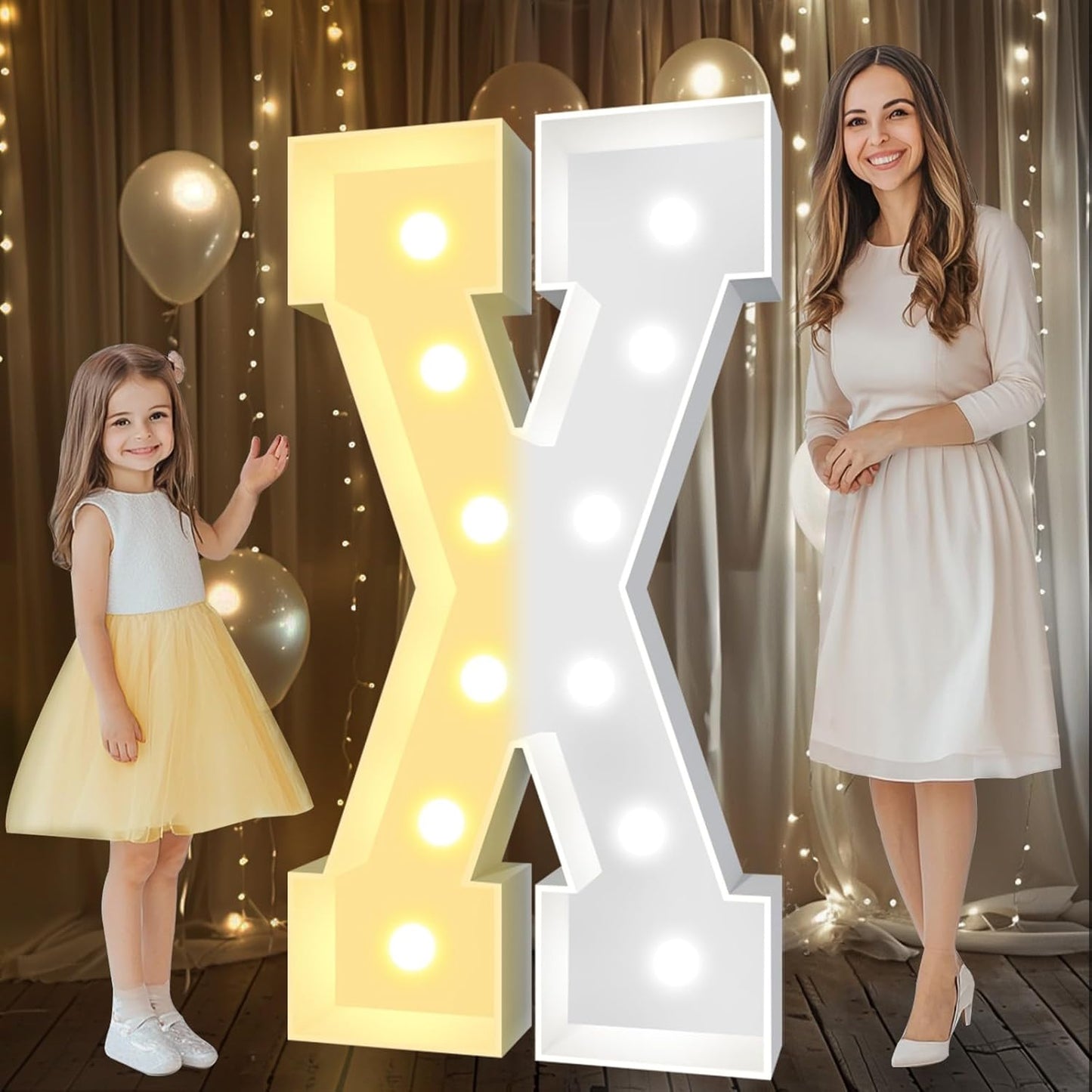 Giant 4 FT Light Up Marquee Letters for Parties and Weddings