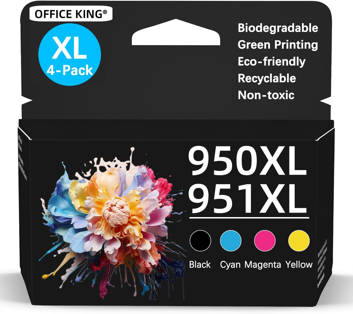 950XL 951XL Ink Cartridges Combo 4-Pack for HP Printers