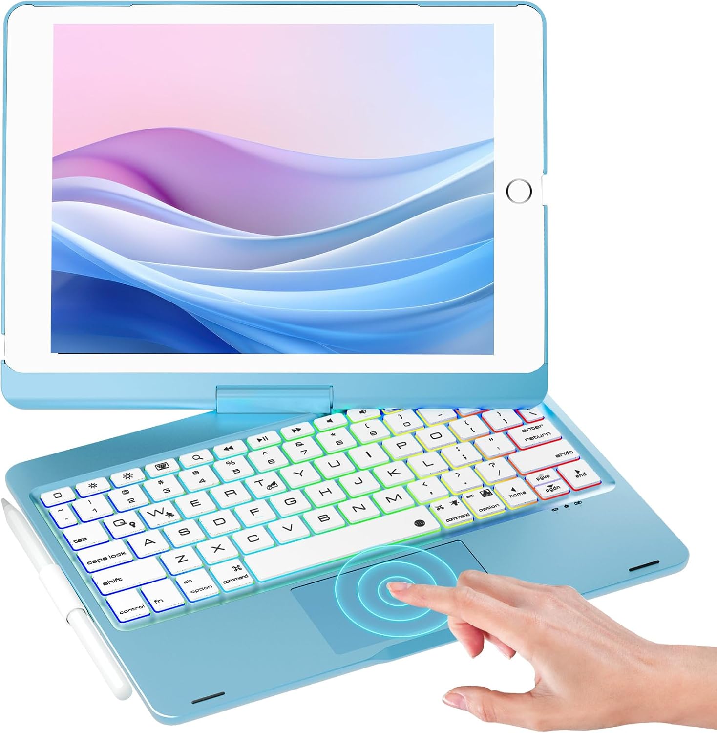 NOKBABO iPad 9th Generation Case with Keyboard and Touchpad