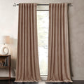 Luxurious 108 Beige Velvet Blackout Curtains