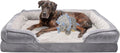 FurHaven Cooling Gel Dog Bed & goDog Plush Dino Toy for Dogs