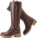 Women's Knee High Boots - Stylish Comfort Round Toe Riding Boots
