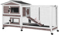 Rabbit Hutch with Chew-Resistant Ramp - Durable Indoor/Outdoor Cage