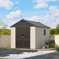 Patiowell 8 x 10 FT Resin Outdoor Storage Shed with Floor - Spacious