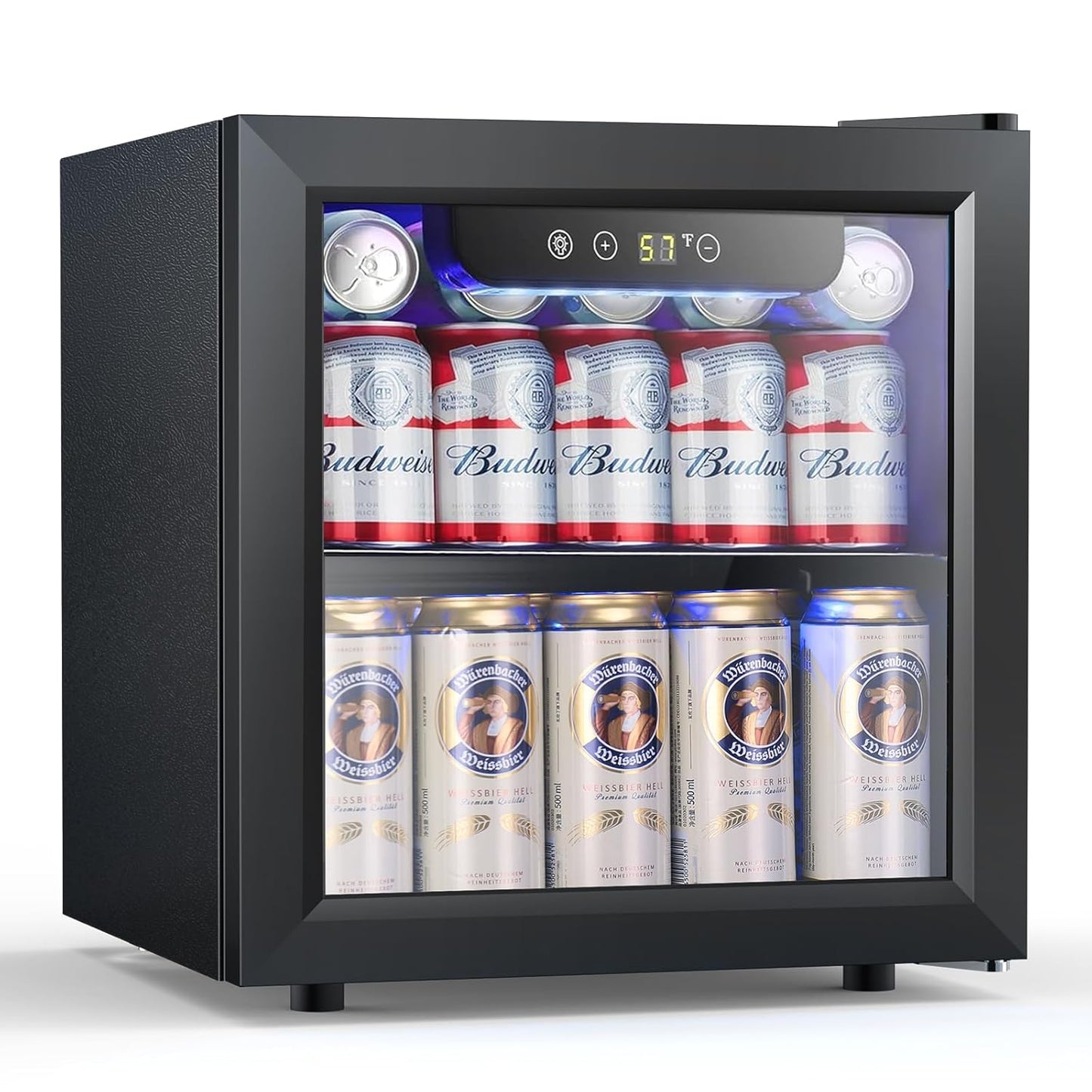 COWSAR Beverage Refrigerator: Compact 50 Can Wine Cooler