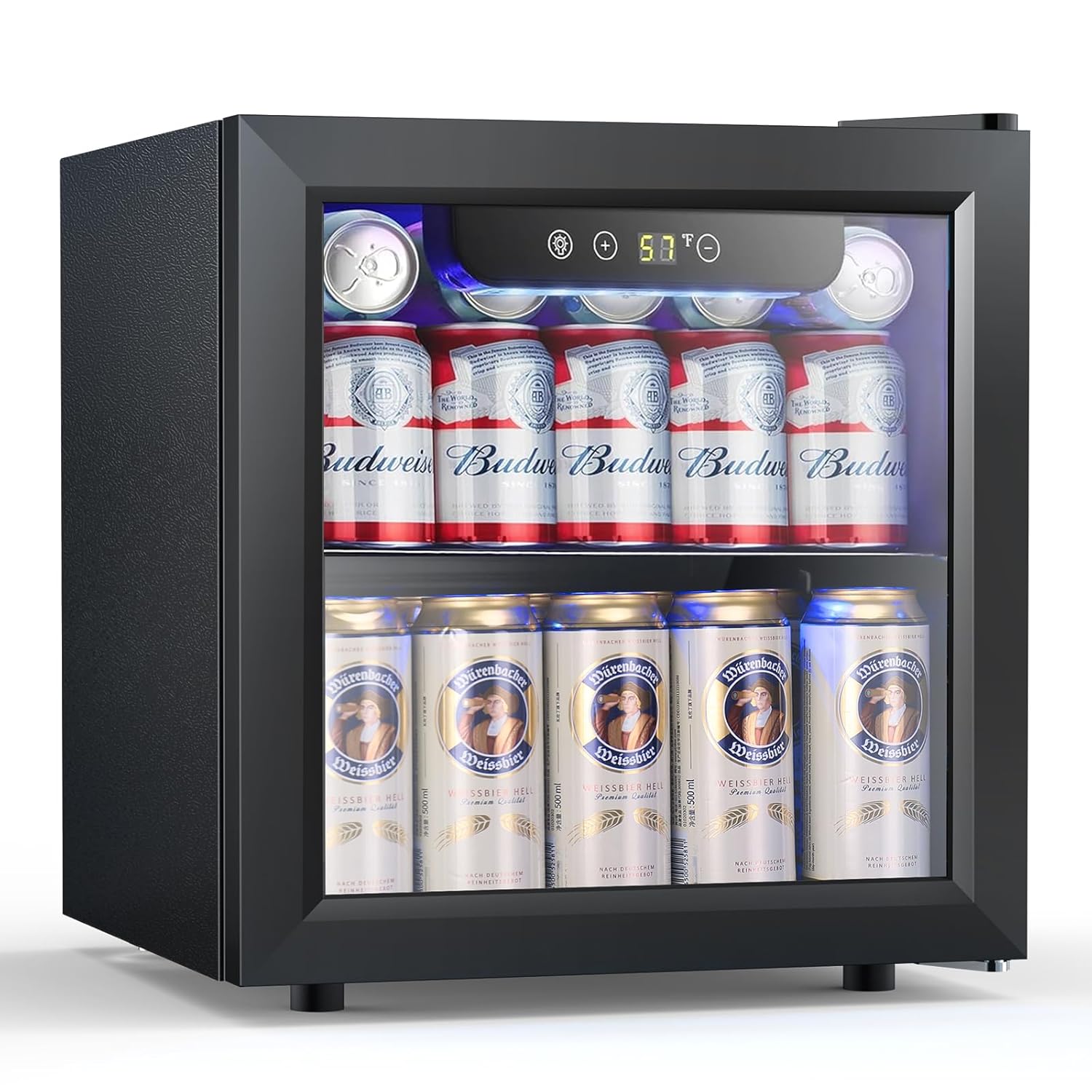 COWSAR Beverage Refrigerator: Compact 50 Can Wine Cooler
