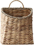 Woven Hanging Basket Water Hyacinth Wall Basket - Rustic Wall Planter