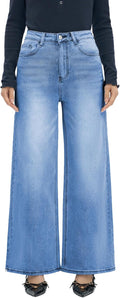 ONESO Wide Leg Jeans for Women - High Waisted Baggy Denim