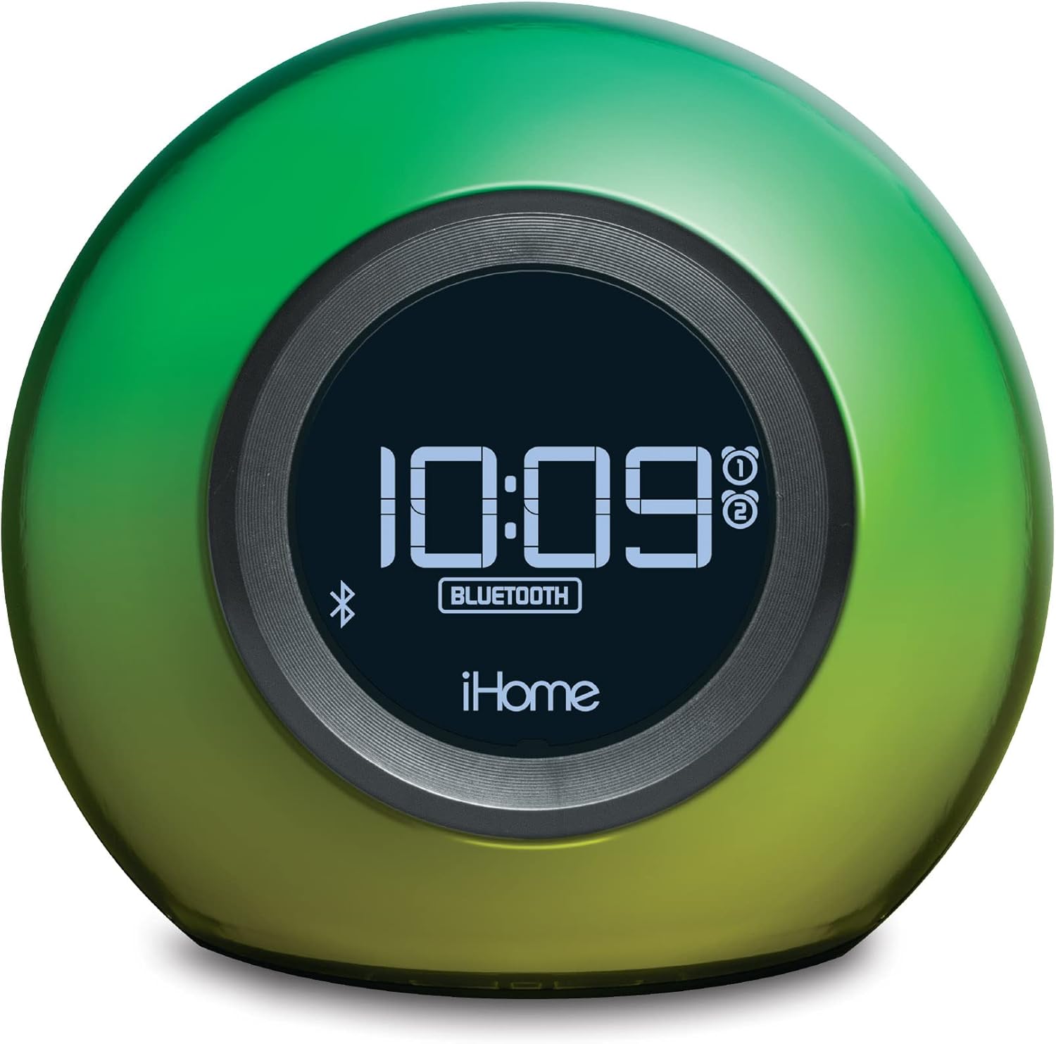 iHome Alarm Clock Radio with Bluetooth Speaker and Color Lamp