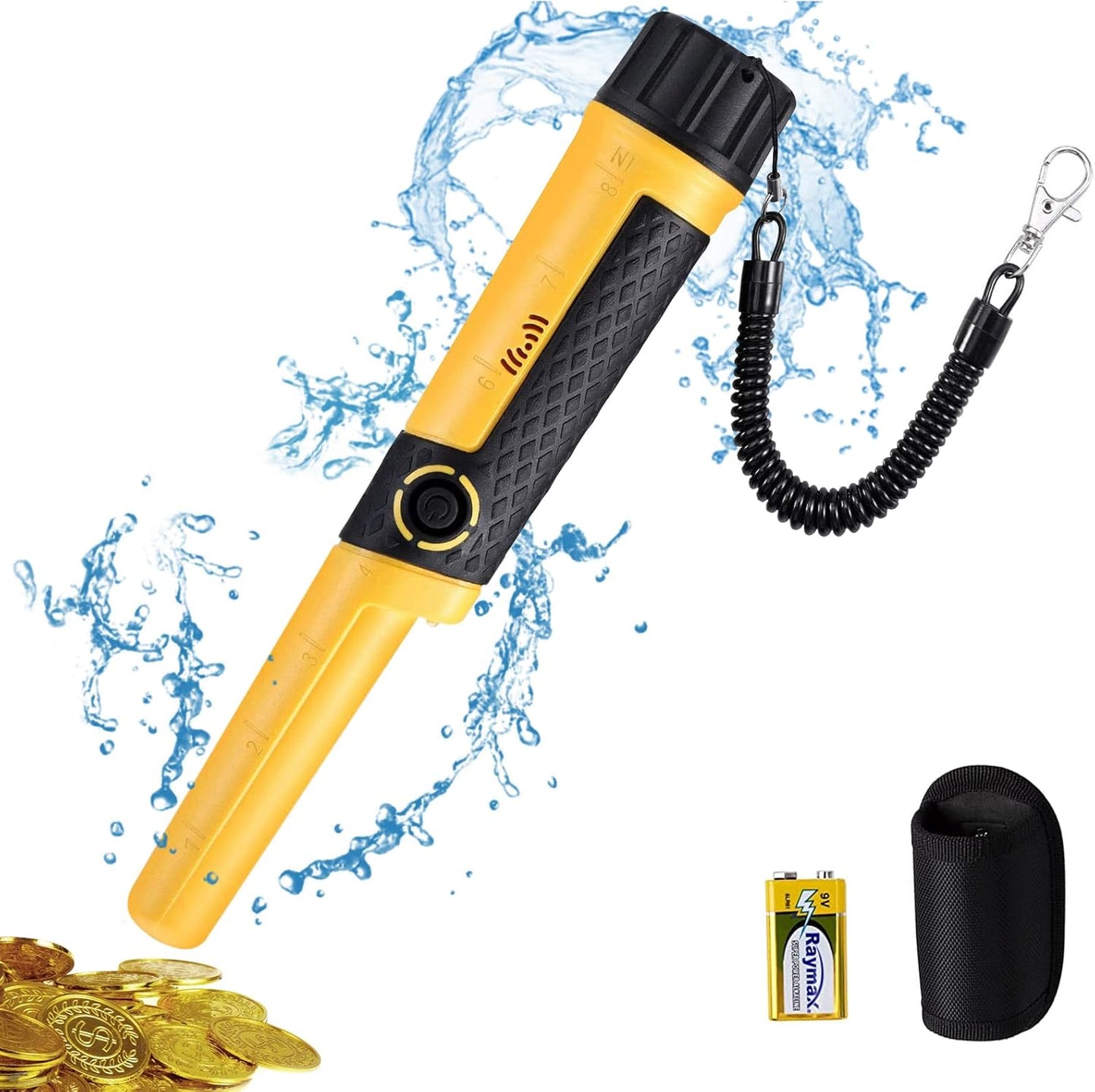 SAKOBS Metal Detector Pinpointer Wand: Waterproof & Compact Design