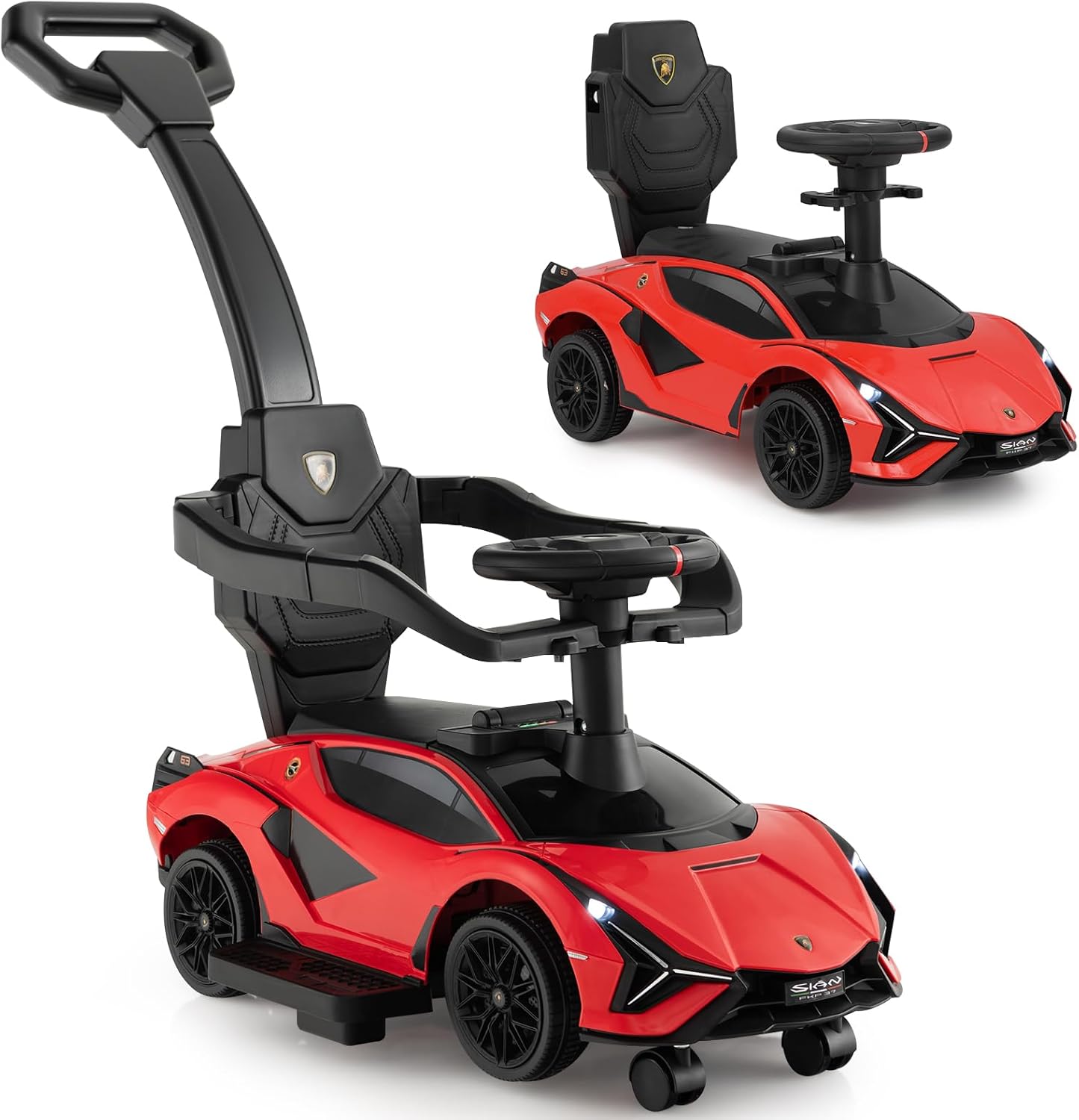 INFANS 3 in 1 Ride on Push Car for Kids with Parent Control