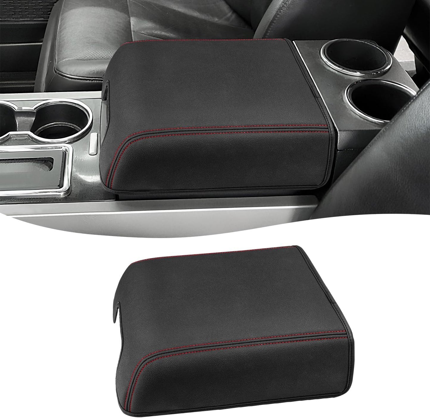 Ford F150 XL XLT Center Console Cover - PU Leather Protector 2004-2014