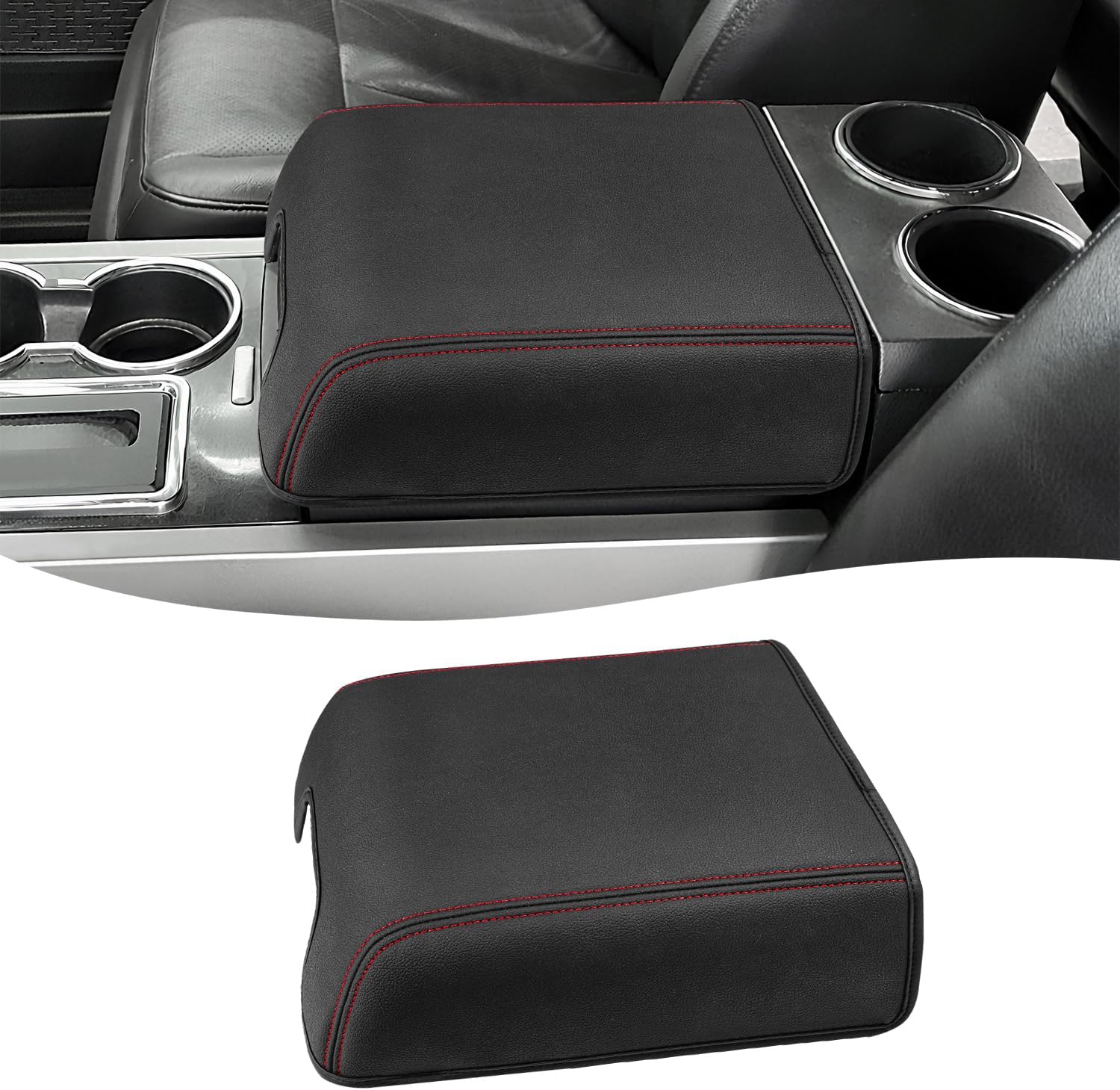 Ford F150 XL XLT Center Console Cover - PU Leather Protector 2004-2014