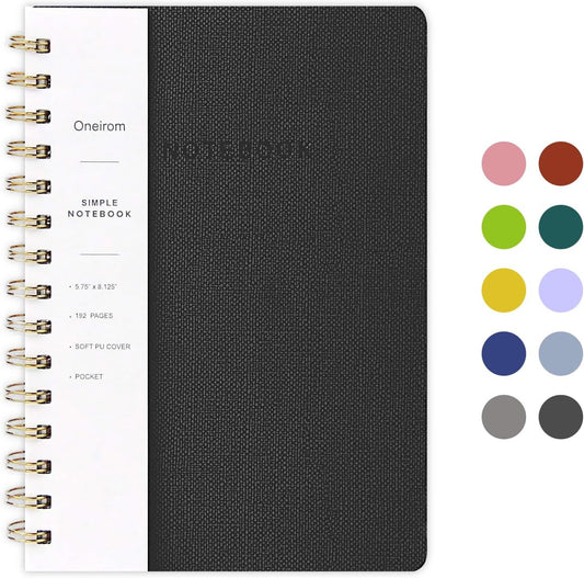 Premium PU Leather Spiral Notebook for Office & School Supplies
