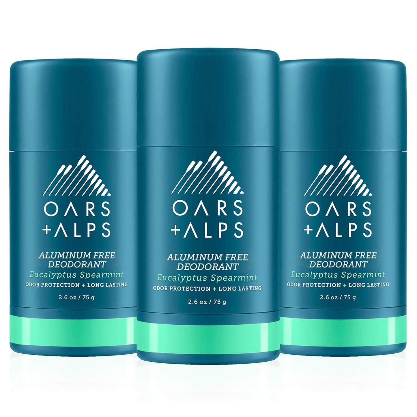 Oars + Alps Aluminum Free Deodorant for Men and Women, 3 Pack