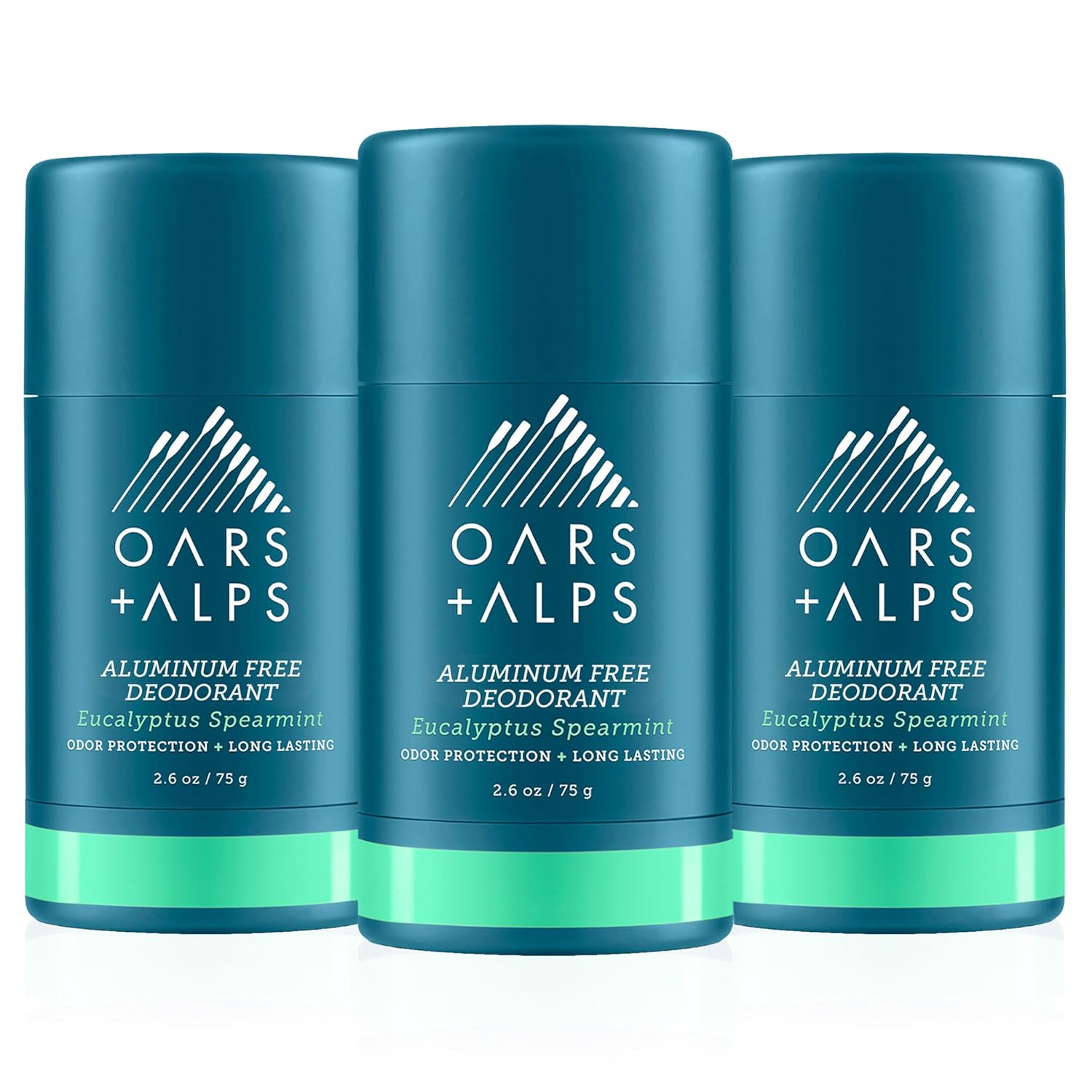 Oars + Alps Aluminum Free Deodorant for Men and Women, 3 Pack