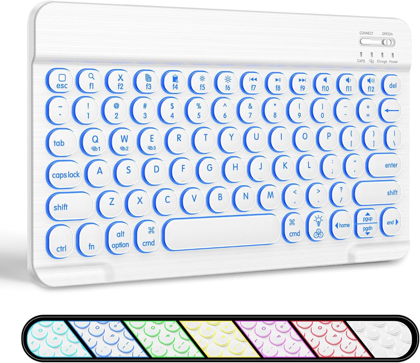 Ultra-Slim Multi-Device Bluetooth Keyboard - Backlit and Portable
