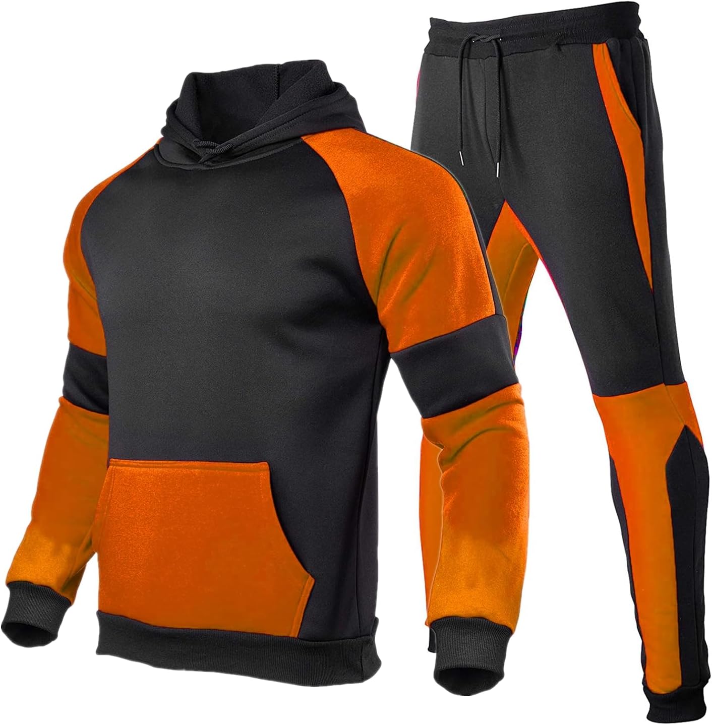 HHGKED Men's Track Suits 2 Piece Set for Active Jogging