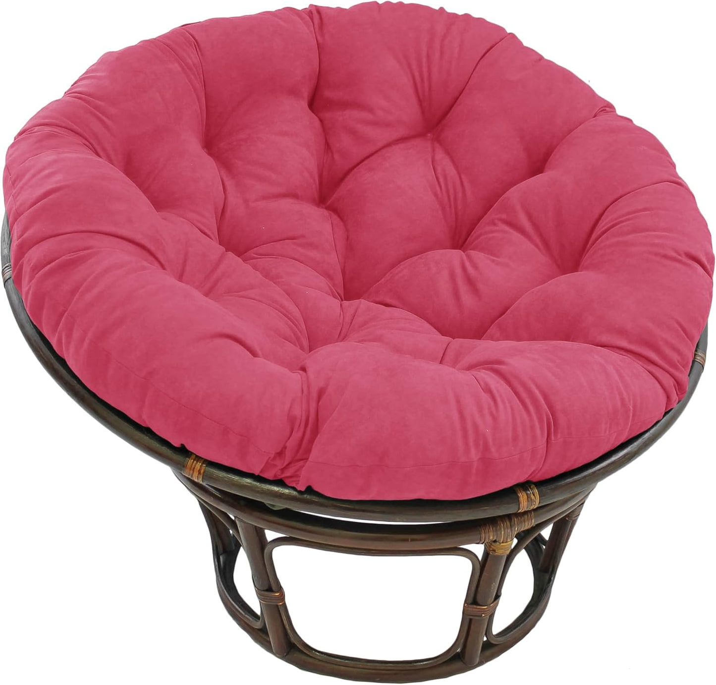 Blazing Needles Papasan Cushion in Berry Berry for Comfort