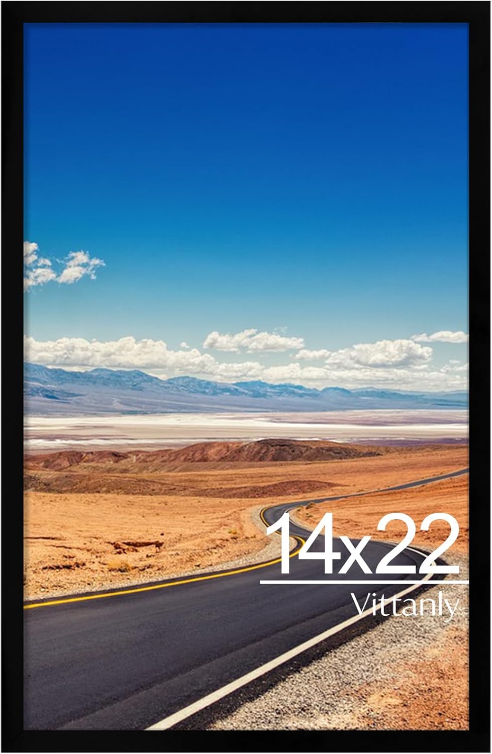 Vittanly 14x22 Picture Frame for Artwork, Black Wall Gallery