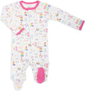 100% Organic Cotton Magnetic Baby Footie Pajamas - Easy Magnetic