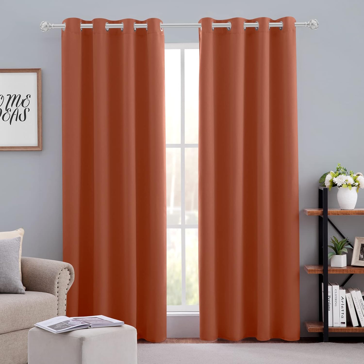 Burnt Orange Blackout Curtains for Room Darkening and Style
