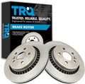 TRQ Rear Brake Rotors Set Vented Compatible with 2010-2017 Volvo XC60